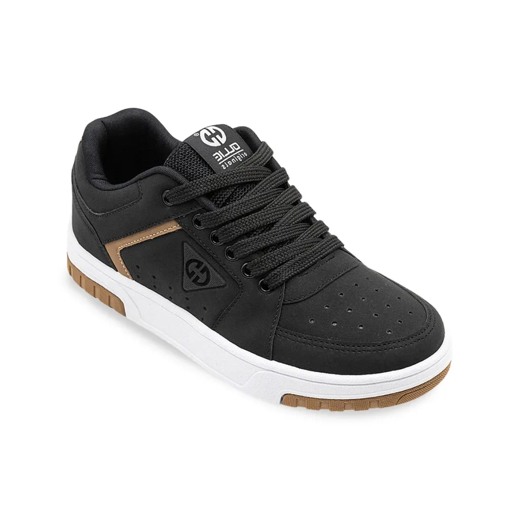 Tênis infantil Ollie Volt 2 preto destacando detalhes do design e conforto
